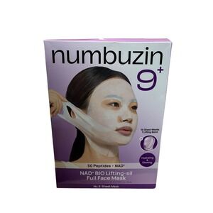 numbuzin No.9 NAD+ BIO Lifting-sil Full Face Mask 16 Sheets + Lifting Band